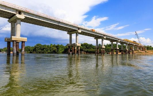Pontes sobre o Rio Teles Pires vão melhorar logística de toda região Norte de MT (Crédito: Divulgação)