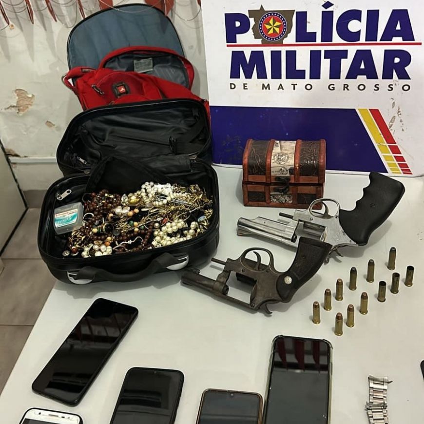 Polícia Militar prende três suspeitos por roubo a consultório em Diamantino